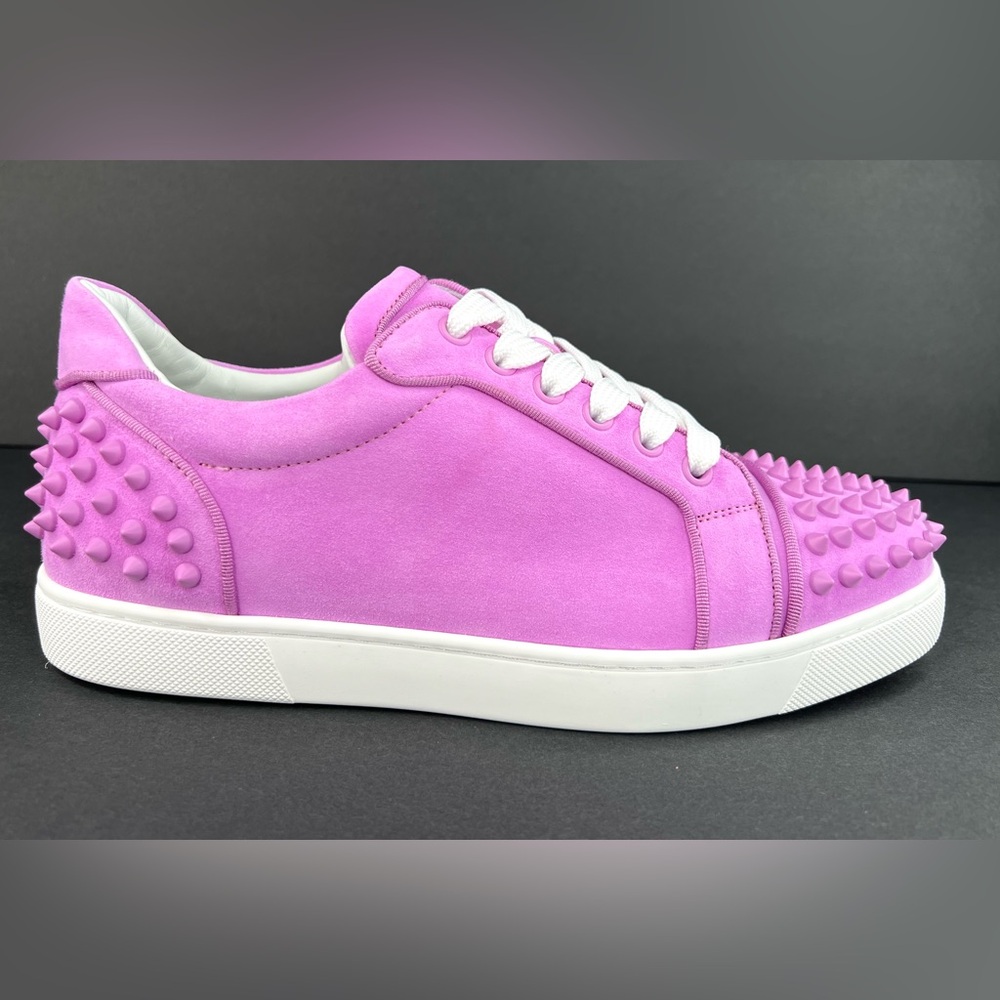 Christian Louboutin Vieira 2 Orlato Flat Bubble Gum Pink Women Sneakers EU 38 - Picture 12 of 13
